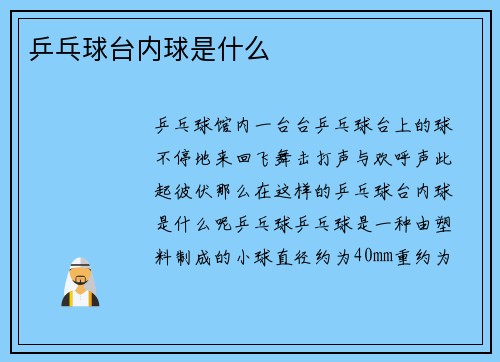乒乓球台内球是什么